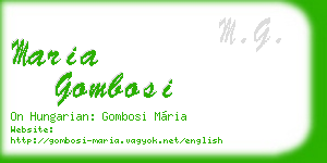 maria gombosi business card