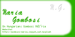 maria gombosi business card